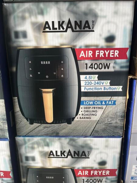 AIR FRYER HEISSLUFTFRITTEUSE ALKANA 1400 WATT 4,5 LITER VOLUMEN TOUCH BEDIENUNG NEUWARE A-WARE 