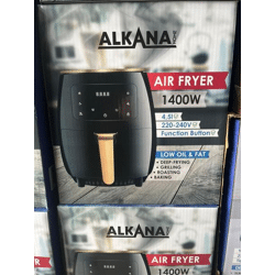 AIR FRYER HEISSLUFTFRITTEUSE ALKANA 1400 WATT 4,5 LITER VOLUMEN TOUCH BEDIENUNG NEUWARE A-WARE 
