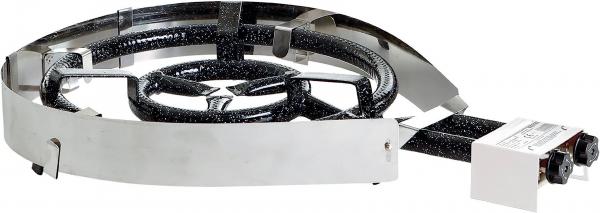 Allgrill Paella World Edelstahl Hitze- und Windschutz für Ring-Gasbrenner mit Ø 60-70 cm