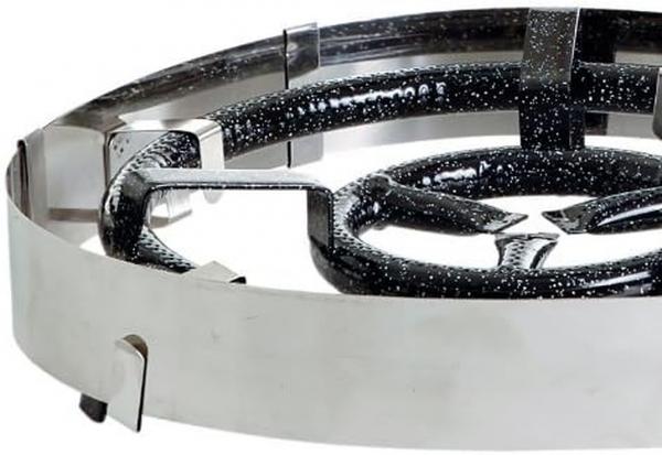 Allgrill Paella World Edelstahl Hitze- und Windschutz für Ring-Gasbrenner mit Ø 60-70 cm