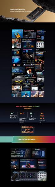 Blackview Active 6 Black10 Zoll Rugged Outdoor Tablet mit 16 GB RAM und 128 GB Speicher Tablet outdoor Octa Core E-Book
