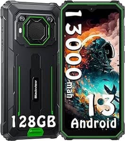 Blackview BV6200Pro Green Rugged Smartphone, Outdoorhandy mit 8 GB RAM und 128 GB Speicher Ohne Vertrag Helio P35 Android 13 ohne Simlock