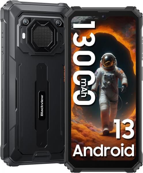 Blackview BV6200Pro Schwarz Rugged Smartphone, Outdoorhandy mit 8 GB RAM und 128 GB Speicher Handy Telefon ohne Simlock Vertragsfrei