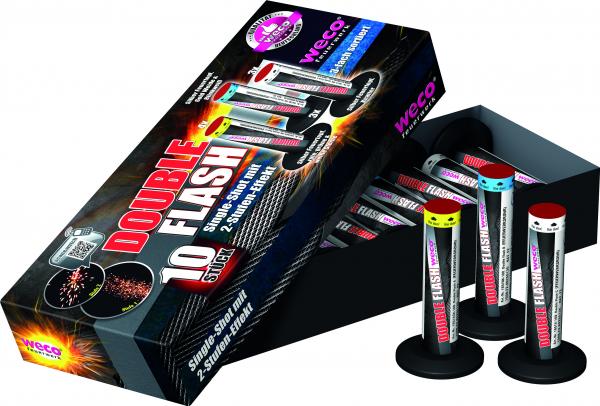Double Flash Thunder, Single Shot, 10er-Set Knall - Feuerwerk Weco