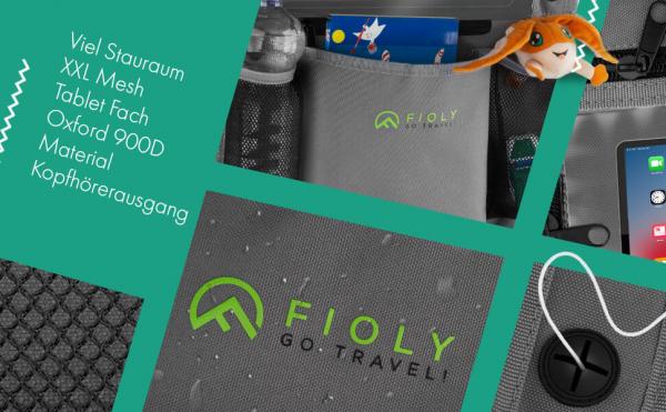 Fioly Organizer Tasche für KFZ Kopfstütze Kind Baby Stauraum für Autositz, Rücksitztasche