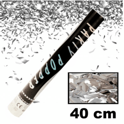 Konfetti Shooter Popper Silber 80 cm