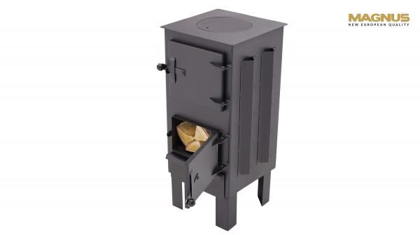 Markone Magnus Kaminofen mit Schamottstein GT9 schwarz Ofen für den Außenbereich Kamin Heizung