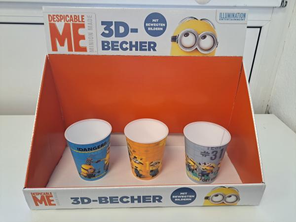 Minions-3D Trinkbecher /Bewegungsbilder 