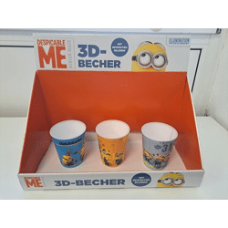 Minions-3D Trinkbecher /Bewegungsbilder 