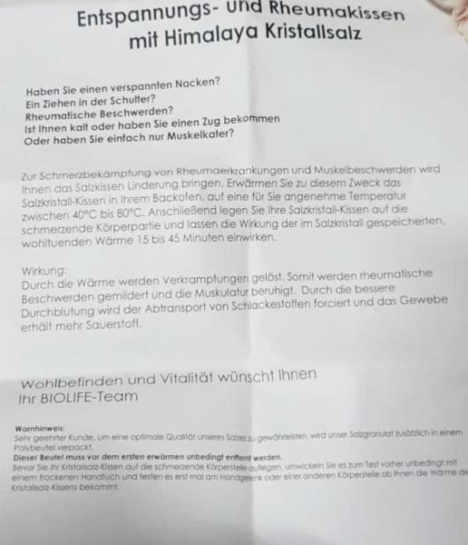 Näve BIOLIFE Wärmekissen, Nackenstütze, Kopfstütze für Nacken, Großhandel, Körperpflege, für Wiederverkäufer, A-Ware,Restposten,Palettenware