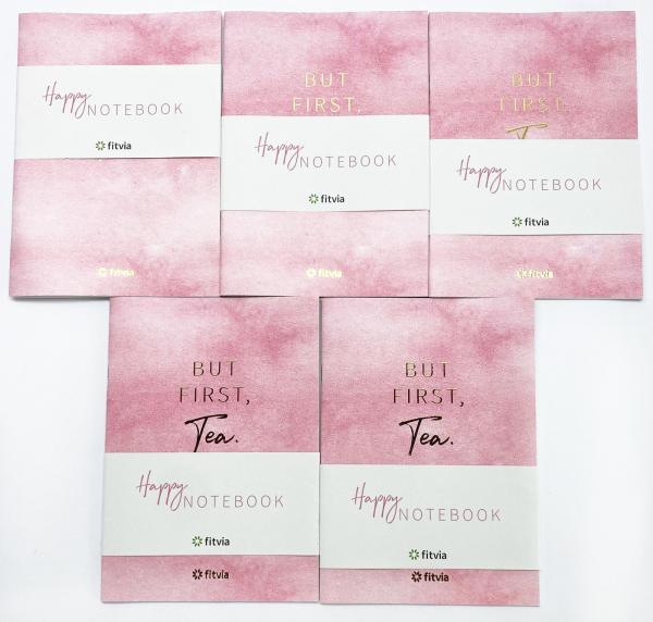 Notizbuch Merkbuch GroÃ?handel fÃ¼r WiederverkÃ¤ufer, Marke Fitvia, 8 BlÃ¤tter/16 Seiten, Farbe: rosa, A-Ware, Restposten, Palettenware