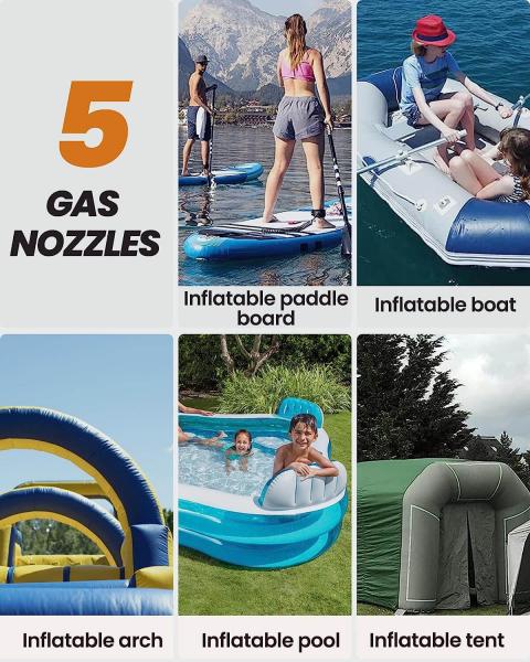 OutdoorMaster The Dolphin 20PSI Hochdruck SUP Elektrische Pumpe, 12V DC Auto-Anschluss Luftpumpe Paddleboard Luft Kompressor