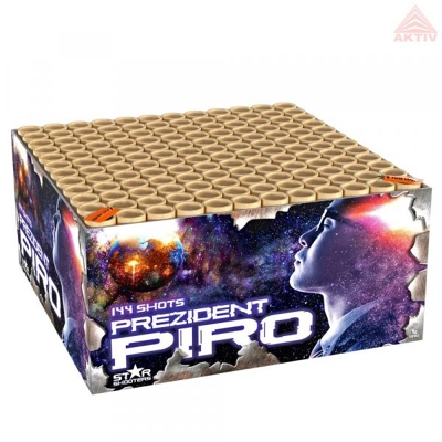 Prezident Piro 144 Schuss Verbund Silvester Batterie Feuerwerk
