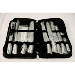 PROFI MESSERSET 10 teilig HOCHWERTIGES EDELSTAHL IN TASCHE