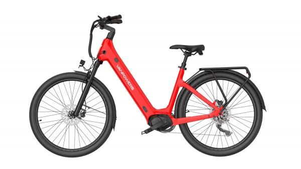 Vanpowers Urban Glide Ultra E-Bike Lavarot Größe L Tiefeinsteiger, 110 km Reichweite & 25 km/h, Fahrrad
