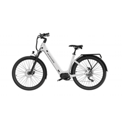 Vanpowers Urban Glide Ultra E-Bike Perlweiß Größe L Tiefeinsteiger, 110 km Reichweite & 25 km/h, Fahrrad