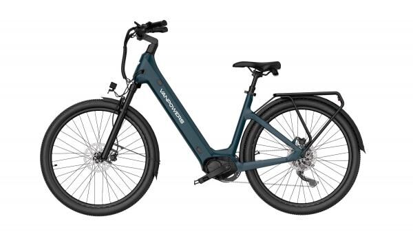 Vanpowers Urban Glide Ultra E-Bike Schieferblau Größe S Tiefeinsteiger, 110 km Reichweite & 25 km/h Fahrrad
