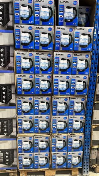 WASSERKOCHER ALKANA  1,8 LITER 1500 WATT LED BELEUCHTUNG FILTER 360 GRAD DREHBAR NEUWARE A-WARE