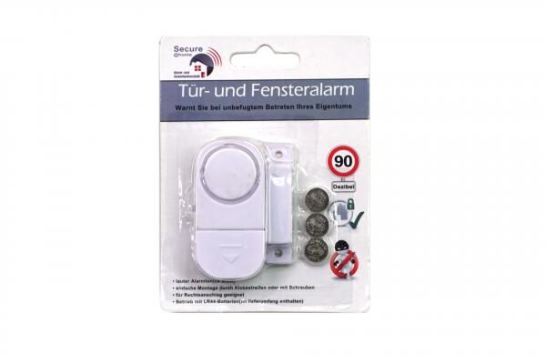 Tür - Fensteralarm weiß inkl. Batt. Einbruchschutz