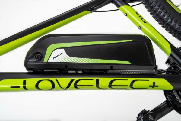 LOVELEC Atik Schwarz grün E-Bike 17 Zoll Rahmen 29 Zoll Reifen 90km 25km/h Akku hydr.Scheibenbremse Elektrofahrrad, E-Fahrrad, Bike, Fahrrad