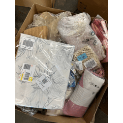 2.85 per item Household goods, A ware, bed linen, towels, bath mats, lamps, bags, shower curtains, etc.