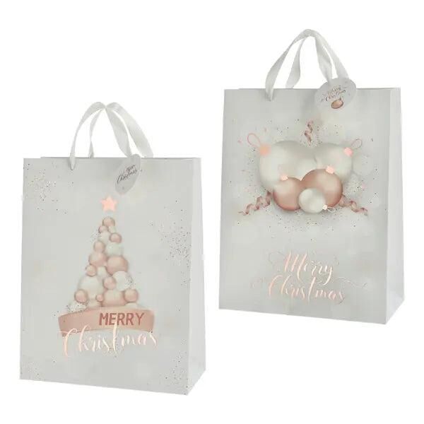 2er Set Gro&szlig;e Weihnachtsgeschenkt&uuml;ten, Frohe Weihnachten, 32 cm