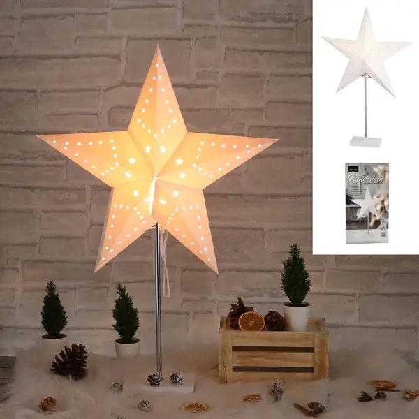 60cm Papierstern Stehleuchte - Modernes Sternenlicht f&uuml;r stilvolle Beleuchtung