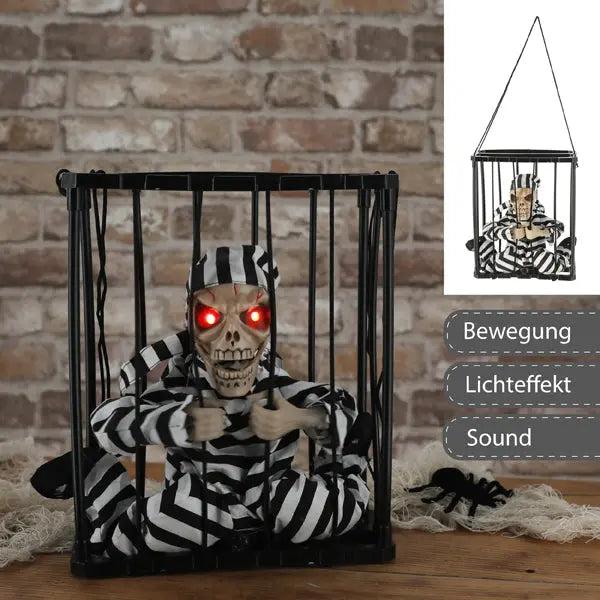 Animierter Gefangener Sensenmann - Lebensgro&szlig;, Bewegungssensor Halloween-Deko