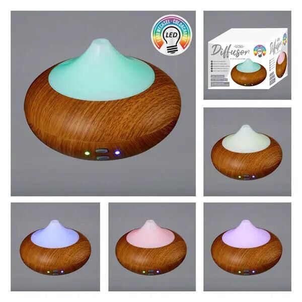 Aroma Diffusor in Holzoptik mit Wellness-Beleuchtung, &Oslash; 13 cm