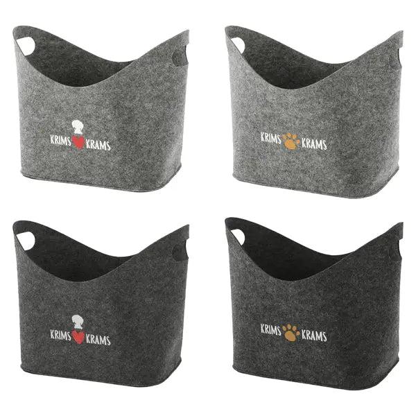 Aufbewahrungskorb Filz, 4er-Set &ndash; Vielseitiger Organizer | Stilvolle Filz-Aufbewahrungsl&ouml;sung