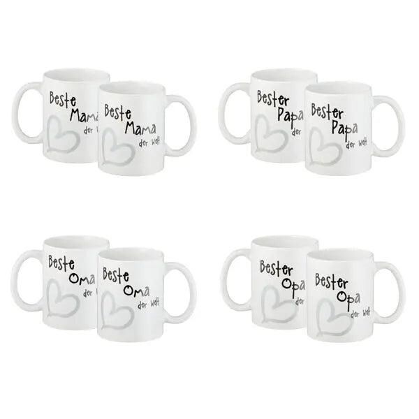 Becher Silber Beste/Bester - 4er-Set, 9,5cm, stilvolle und elegante Trinkbecher