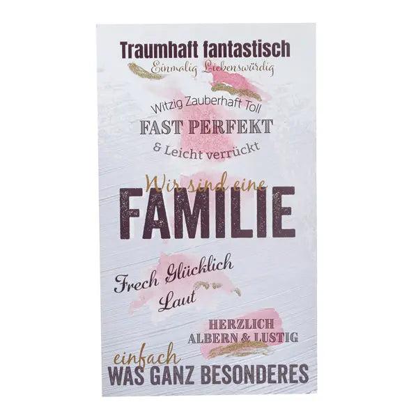 Bild Familie mit Glitzer, 35x60cm - Bringen Sie Glanz in Ihre Familien-Dekoration