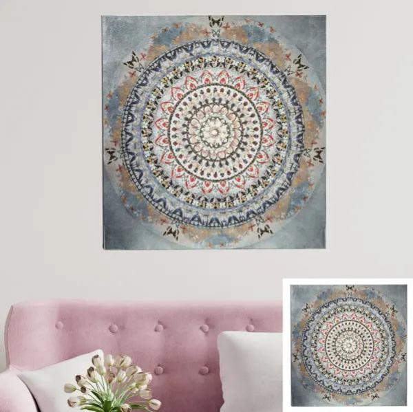 Bild Mandala Pailletten, Design 4, 90x90cm - Gro&szlig;es Dekoratives Wandbild