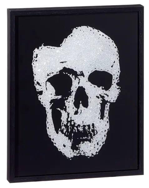 Bild Skull Glitzer, Klein, 25x20cm - Dekoratives Funkelndes Kunstwerk