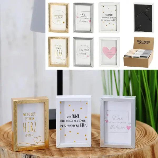 Bildhalter mit Zitaten, 3 St&uuml;ck, ca. 8x6cm