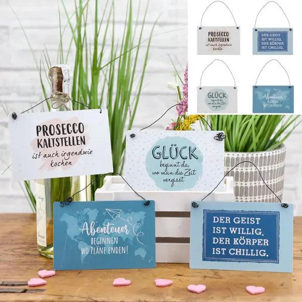 Blechschild Spr&uuml;che, 4/s, 15x10cm &ndash; Moderne Metallschilder | Stilvolle Deko-Schilder mit Zitaten