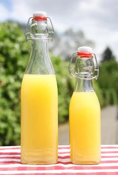 B&uuml;gelflasche, eckig, 250ml - Wiederverwendbare, luftdichte Glasflasche f&uuml;r Getr&auml;nke