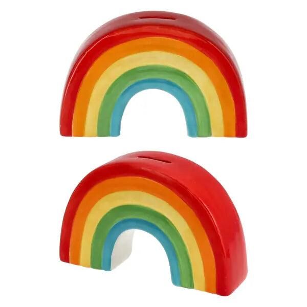 Bunte Regenbogen-Spardose, ca. 20x13 cm &ndash; Farbenfroher Geldspeicher