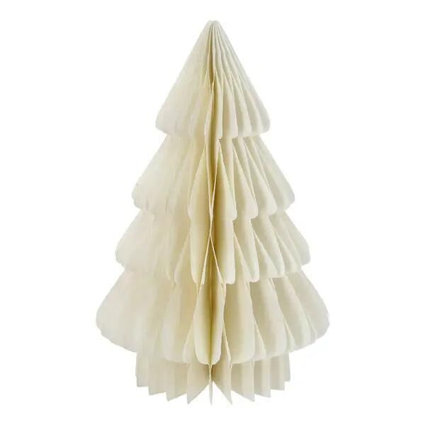Charmanter Mittelgro&szlig;er Honeycomb Tannenbaum, Creme, 30cm, Freistehend
