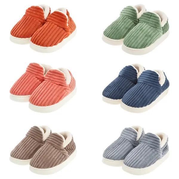 Cord Pl&uuml;sch Hausschuhe, 6er-Pack, Gr&ouml;&szlig;en 36-45, Gem&uuml;tlich & Robust - 100 Zeichen