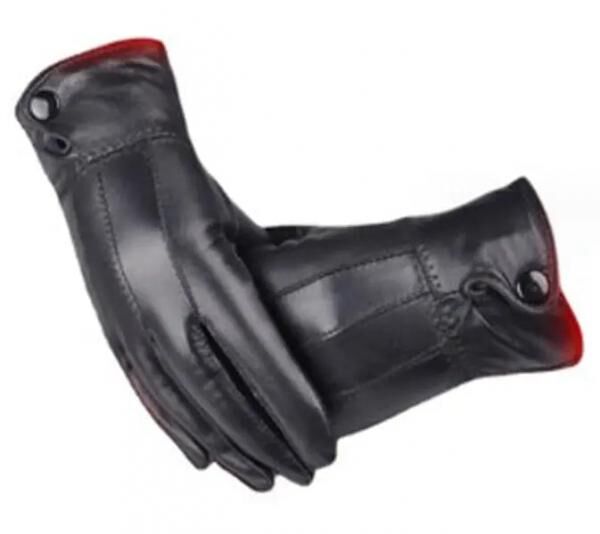 Damen Lederhandschuhe, Uni Schwarz, Elegant & Vielseitig - 100 Zeichen