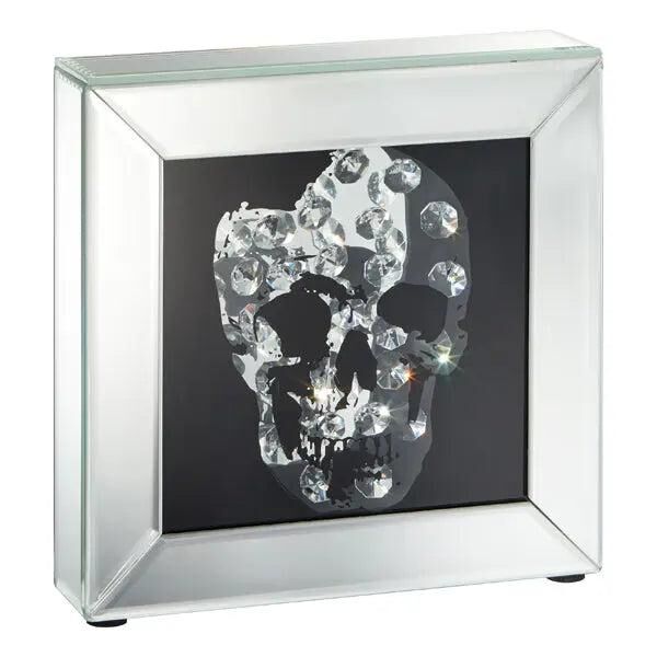 Deko Kristall Skull, 21x21 cm - Einzigartiges und stilvolles Wohnaccessoire