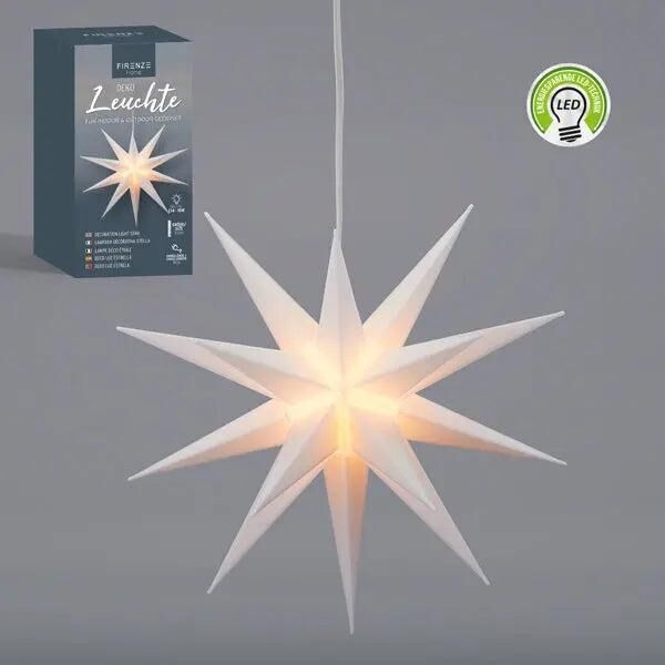 Dekorative Sternleuchte, Wei&szlig;er Kunststoff, In Farbiger Geschenkbox, Stilvolle Deko-Lampe
