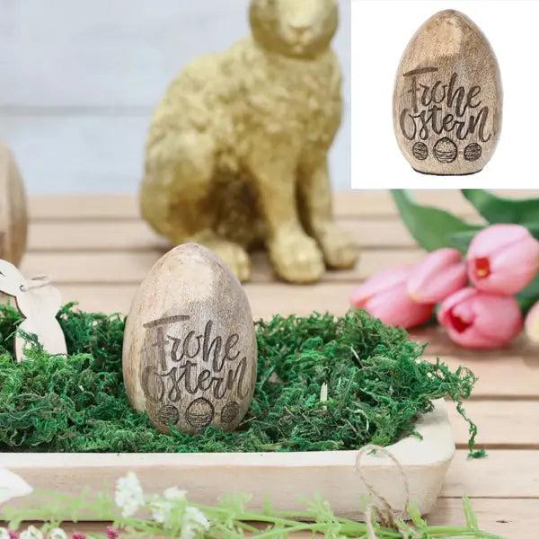 Easter Egg, Happy Easter, Mango, Petite Size, Approx. 8cmH: Festive Holiday Decoration