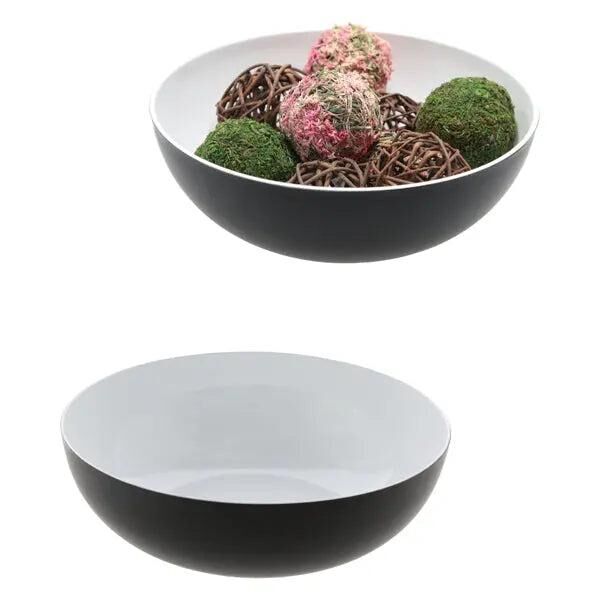 Elegant round bowl: small decorative bowl, black/white, S - approx. 20cmD