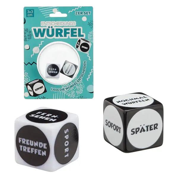 Entscheidungsw&uuml;rfel, 2er-Set, Kompakte 3x3cm - Spiel und Spa&szlig;