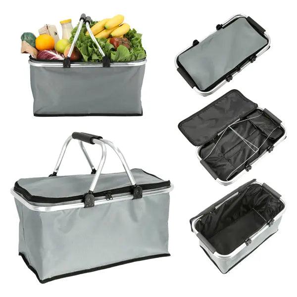 Faltbarer Korb in Grau, Robust, Leicht, Tragkraft bis 12 kg
