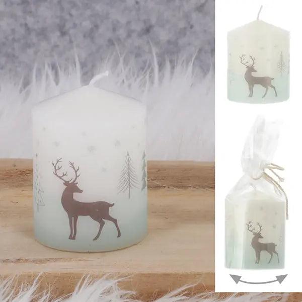 Festive pillar candle Christmas, 6x8cm - Elegant festive lighting