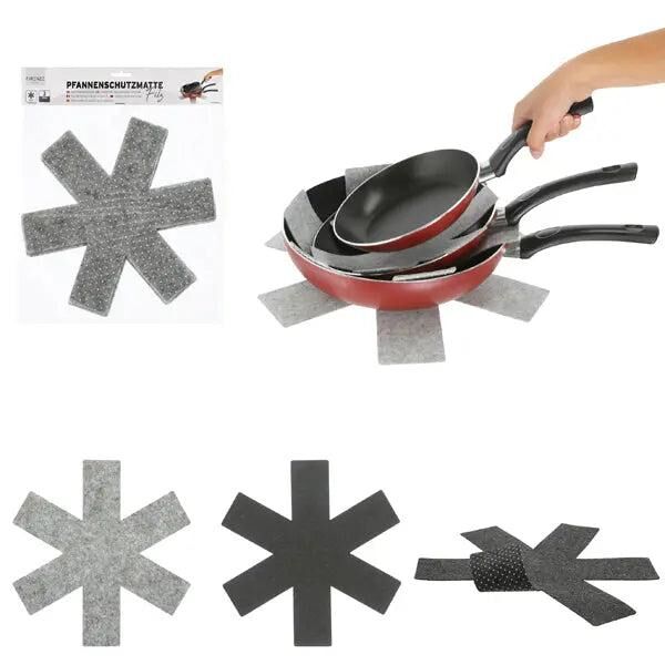 Filz-Schutzmatte f&uuml;r Pfannen, 3er-Set - Rund, Durchmesser 26cm