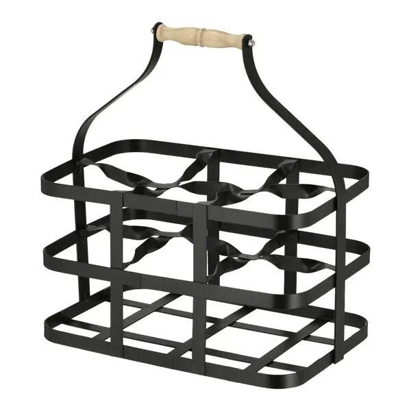 Flaschentr&auml;ger Metall, schwarz &ndash; Moderner Getr&auml;nketr&auml;ger | Metall-Weinhalter